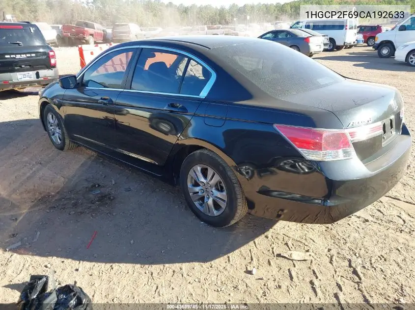 1HGCP2F69CA192633 2012 Honda Accord 2.4 Se