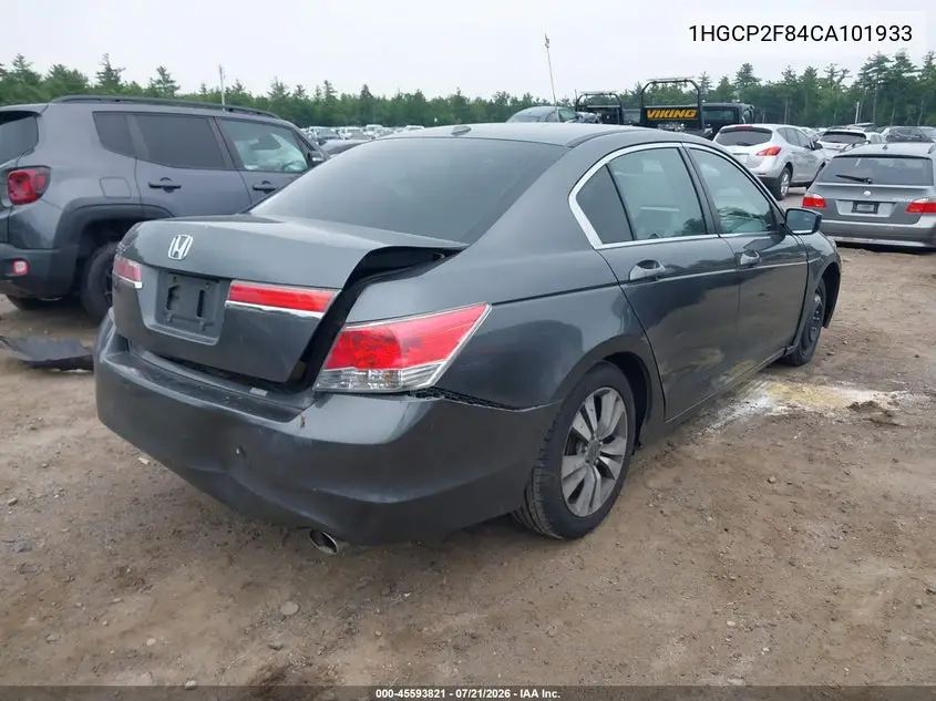 2012 Honda Accord 2.4 Ex-L VIN: 1HGCP2F84CA101933 Lot: 45593821