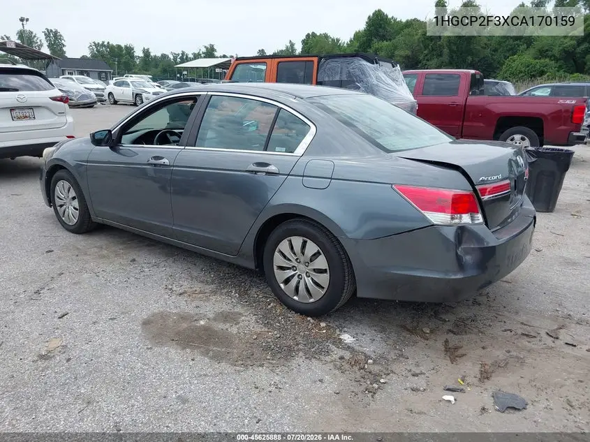2012 Honda Accord Sdn Lx VIN: 1HGCP2F3XCA170159 Lot: 45625888