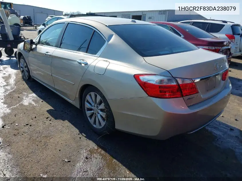 1HGCR2F83DA238079 2013 Honda Accord Sdn Ex-L
