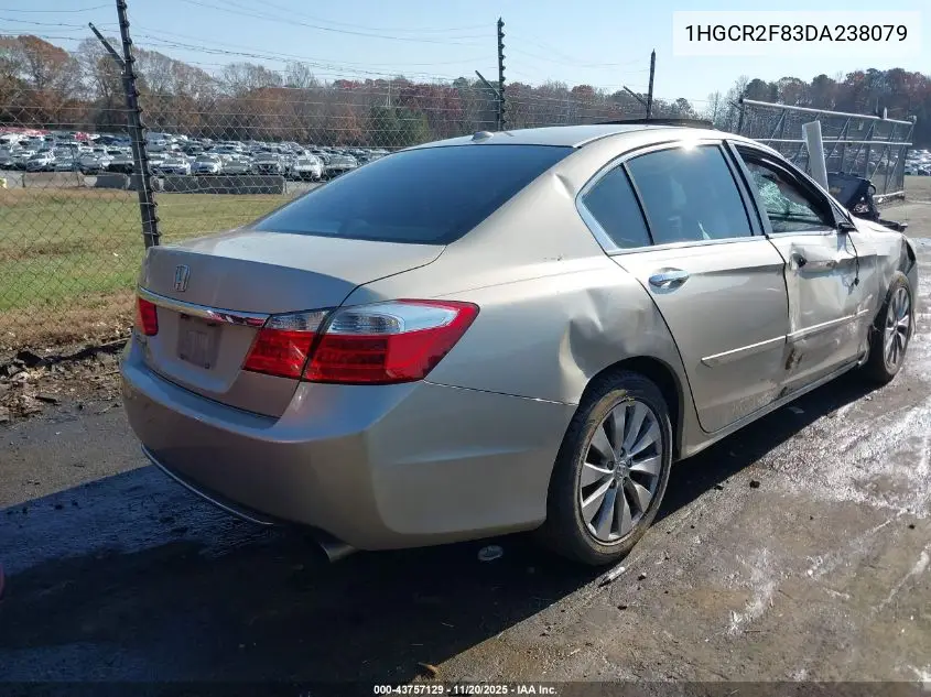 1HGCR2F83DA238079 2013 Honda Accord Sdn Ex-L