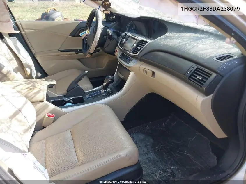 1HGCR2F83DA238079 2013 Honda Accord Sdn Ex-L