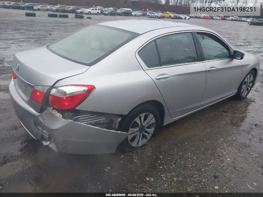 1HGCR2F31DA198251 2013 Honda Accord Lx