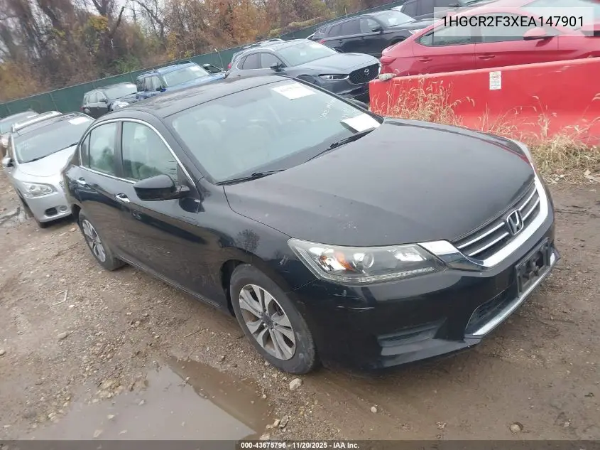 1HGCR2F3XEA147901 2014 Honda Accord Lx