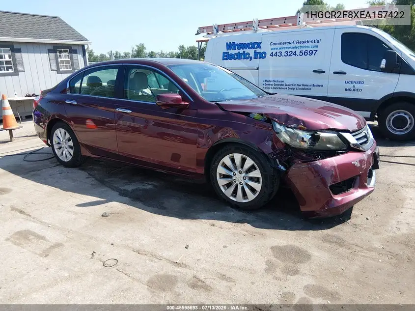 2014 Honda Accord Ex-L VIN: 1HGCR2F8XEA157422 Lot: 45595693