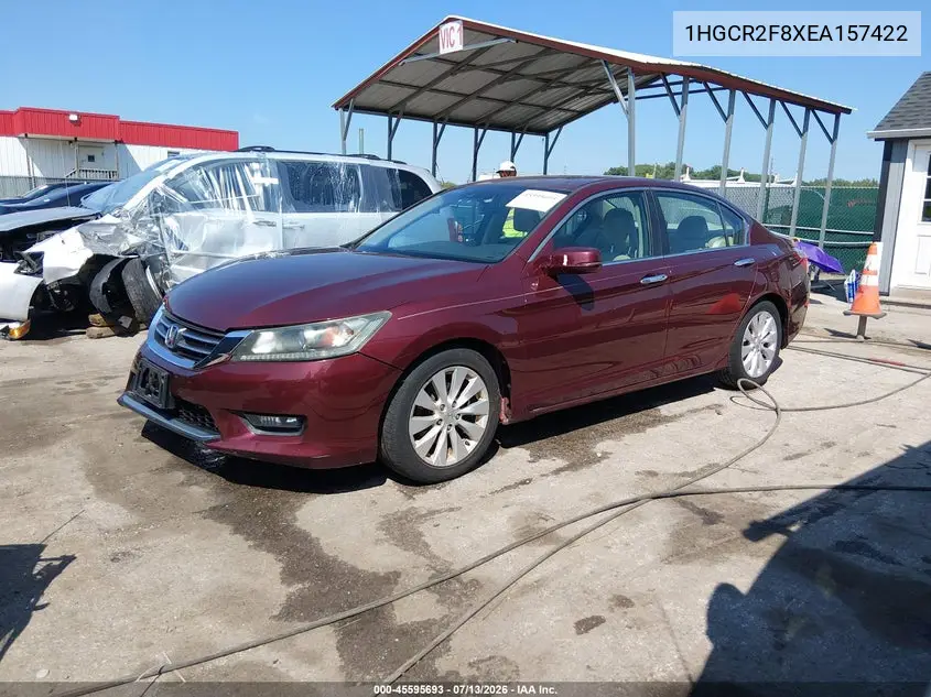 2014 Honda Accord Ex-L VIN: 1HGCR2F8XEA157422 Lot: 45595693