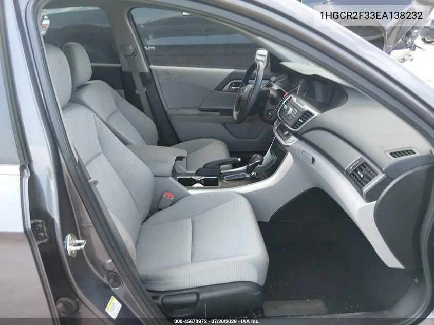 2014 Honda Accord Lx VIN: 1HGCR2F33EA138232 Lot: 45673972