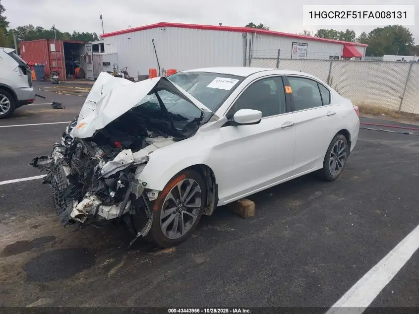 1HGCR2F51FA008131 2015 Honda Accord Sport