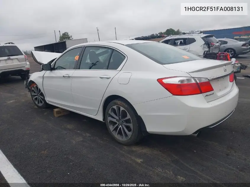 1HGCR2F51FA008131 2015 Honda Accord Sport