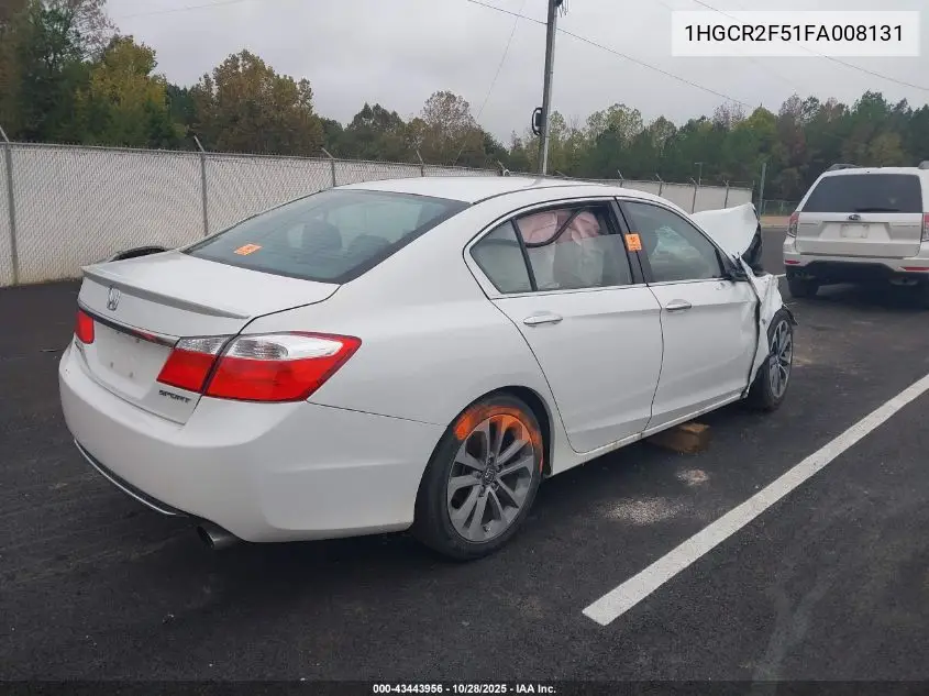 1HGCR2F51FA008131 2015 Honda Accord Sport