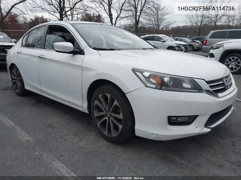 1HGCR2F56FA114736 2015 Honda Accord Sport