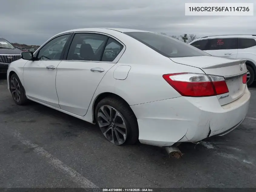 1HGCR2F56FA114736 2015 Honda Accord Sport