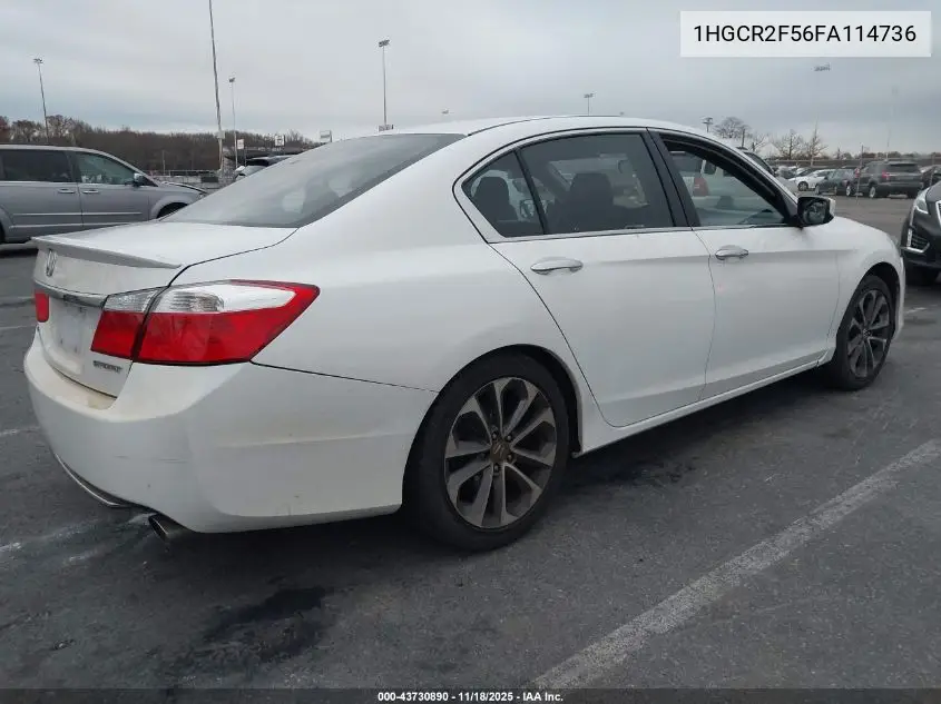 1HGCR2F56FA114736 2015 Honda Accord Sport