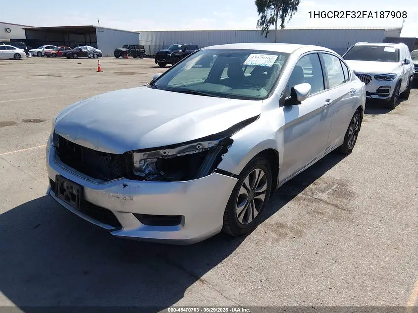 2015 Honda Accord Lx VIN: 1HGCR2F32FA187908 Lot: 45470763