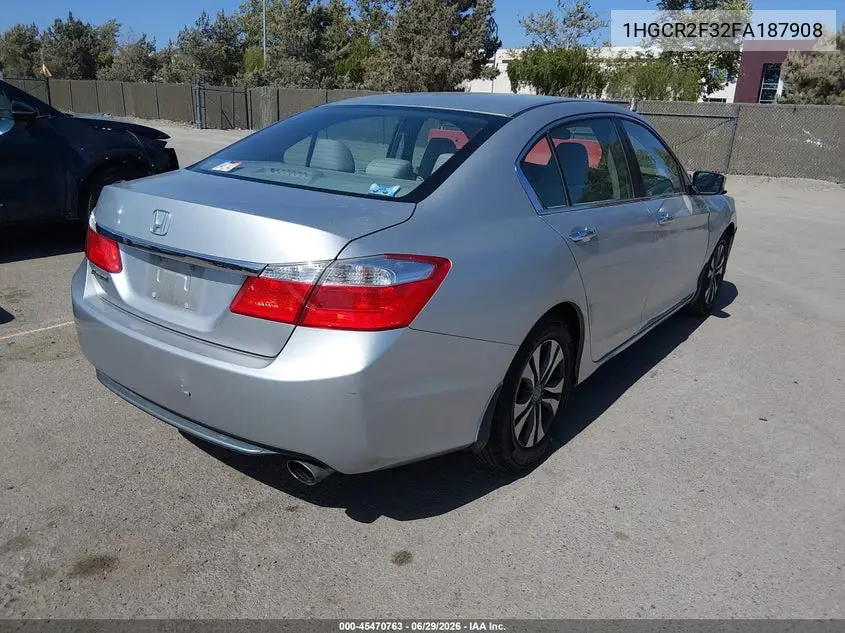 2015 Honda Accord Lx VIN: 1HGCR2F32FA187908 Lot: 45470763