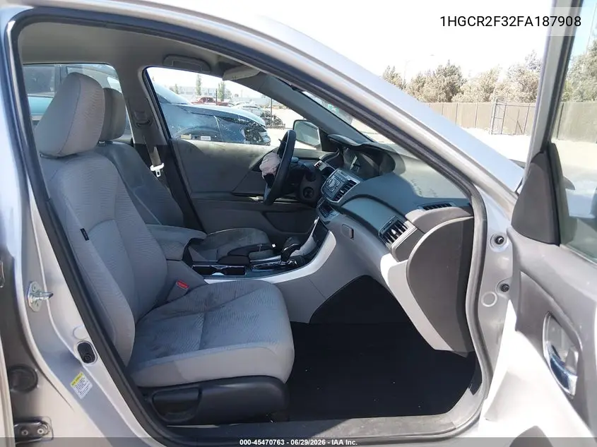 2015 Honda Accord Lx VIN: 1HGCR2F32FA187908 Lot: 45470763