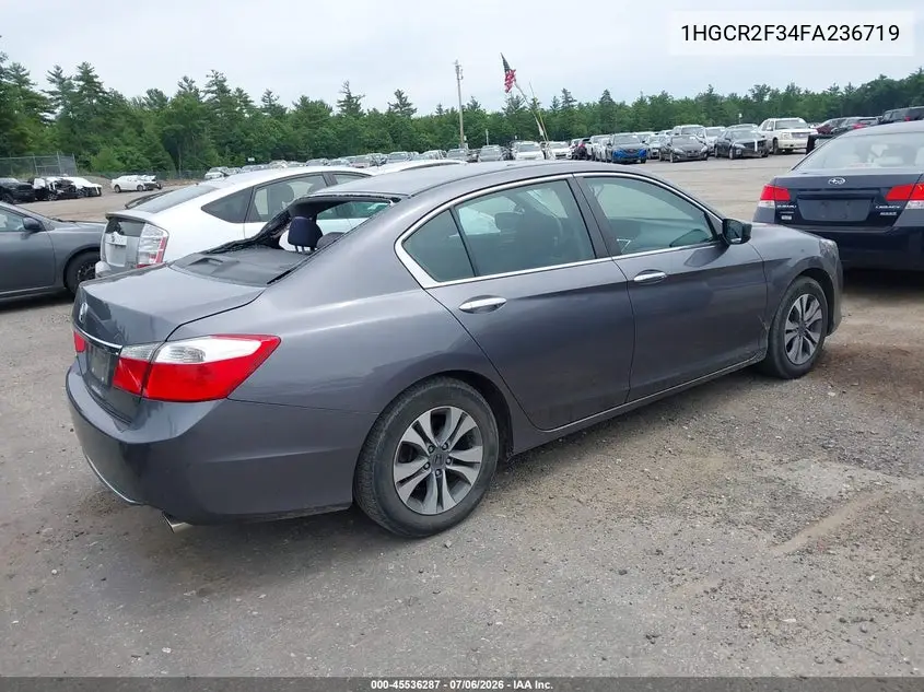 2015 Honda Accord Lx VIN: 1HGCR2F34FA236719 Lot: 45536287