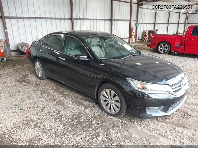 2015 Honda Accord Ex-L VIN: 1HGCR2F83FA226551 Lot: 45644519
