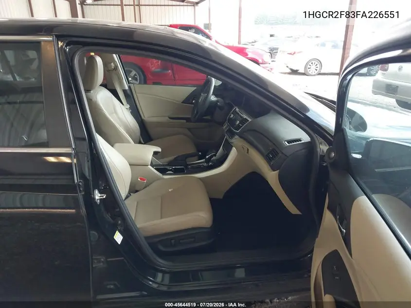 2015 Honda Accord Ex-L VIN: 1HGCR2F83FA226551 Lot: 45644519
