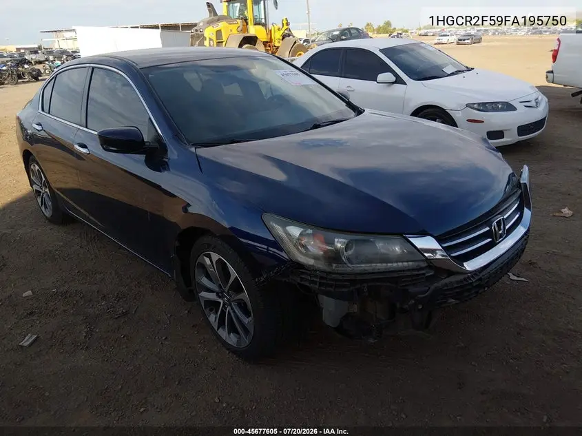 2015 Honda Accord Sport VIN: 1HGCR2F59FA195750 Lot: 45677605