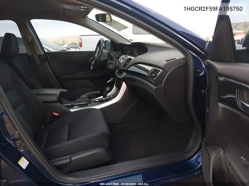 2015 Honda Accord Sport VIN: 1HGCR2F59FA195750 Lot: 45677605