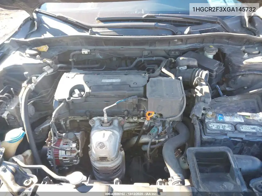 1HGCR2F3XGA145732 2016 Honda Accord Lx