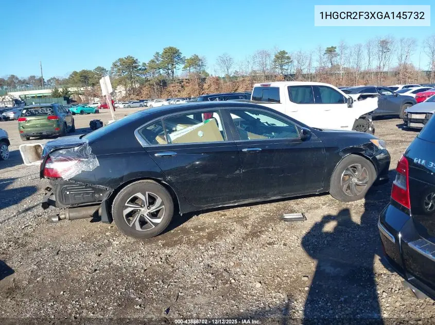 1HGCR2F3XGA145732 2016 Honda Accord Lx
