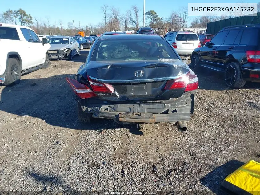 1HGCR2F3XGA145732 2016 Honda Accord Lx