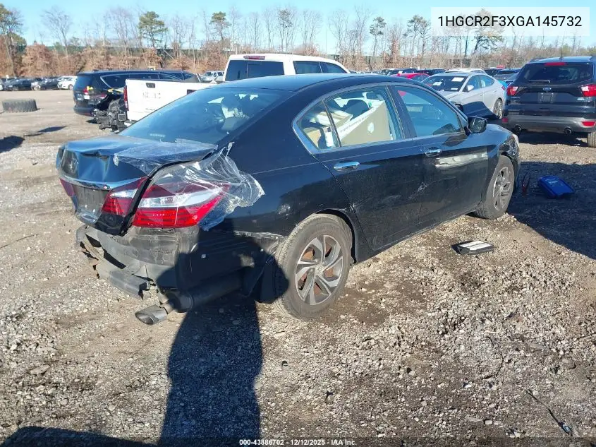 1HGCR2F3XGA145732 2016 Honda Accord Lx