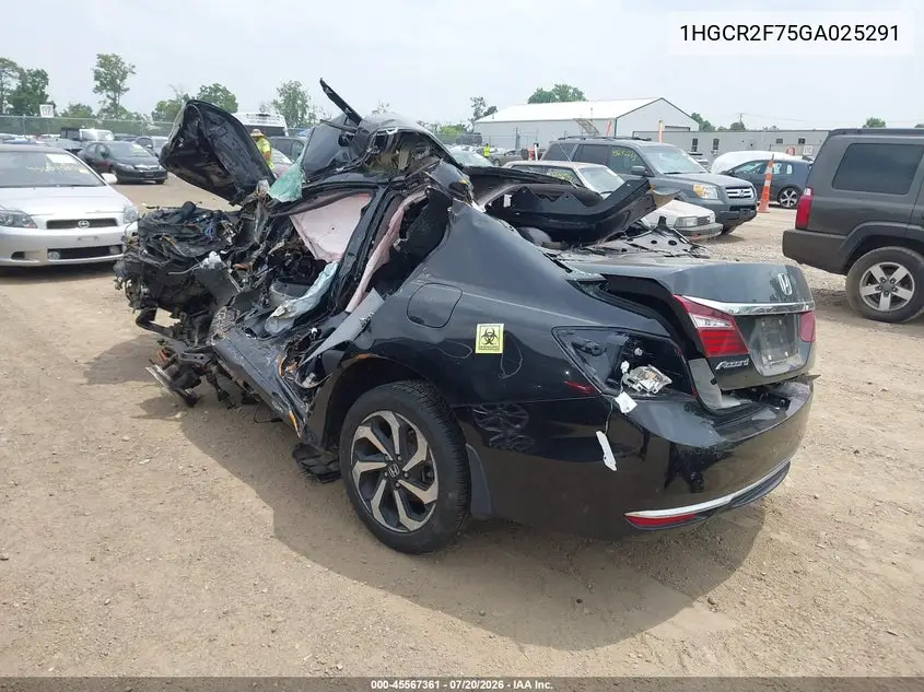 2016 Honda Accord Ex VIN: 1HGCR2F75GA025291 Lot: 45567361