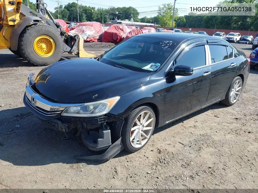 2016 Honda Accord Ex VIN: 1HGCR2F71GA050138 Lot: 45624022