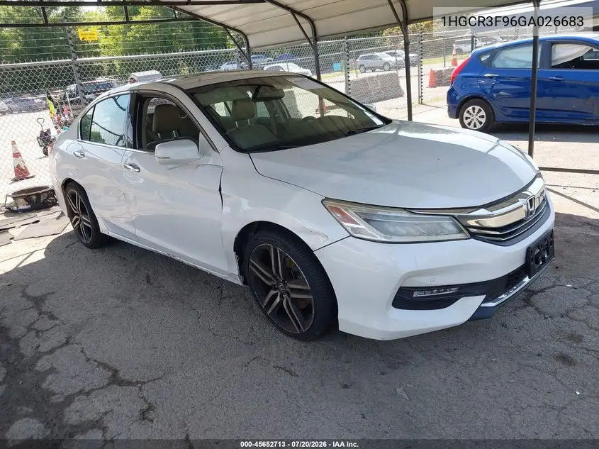 2016 Honda Accord Touring VIN: 1HGCR3F96GA026683 Lot: 45652713