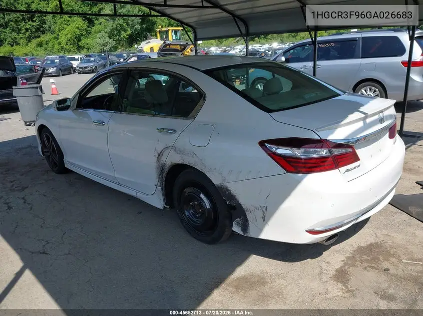 2016 Honda Accord Touring VIN: 1HGCR3F96GA026683 Lot: 45652713