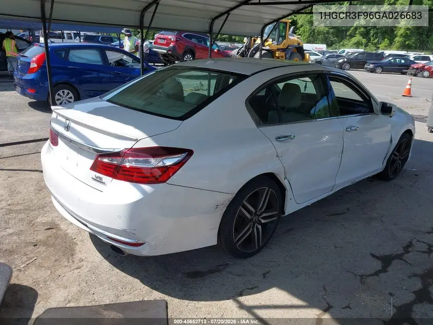 2016 Honda Accord Touring VIN: 1HGCR3F96GA026683 Lot: 45652713