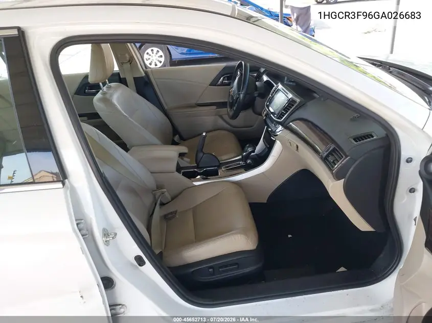 2016 Honda Accord Touring VIN: 1HGCR3F96GA026683 Lot: 45652713