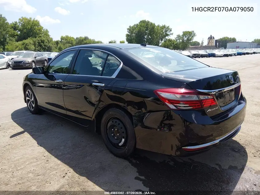 2016 Honda Accord Ex VIN: 1HGCR2F07GA079050 Lot: 45653302