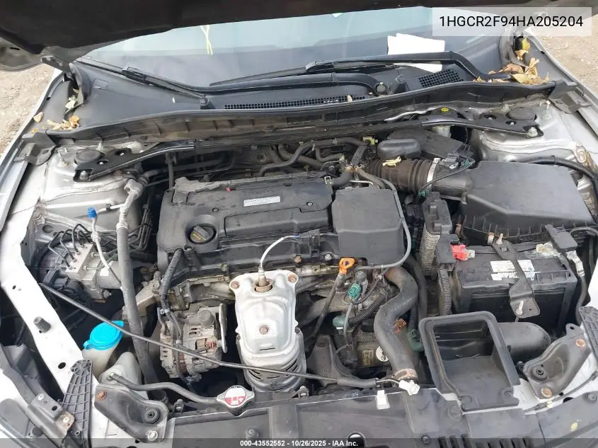 1HGCR2F94HA205204 2017 Honda Accord Ex-L