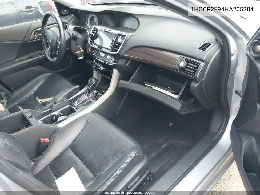 1HGCR2F94HA205204 2017 Honda Accord Ex-L