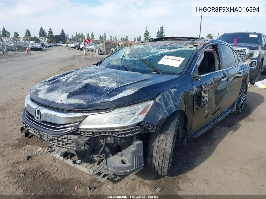 1HGCR3F9XHA016594 2017 Honda Accord Touring V6