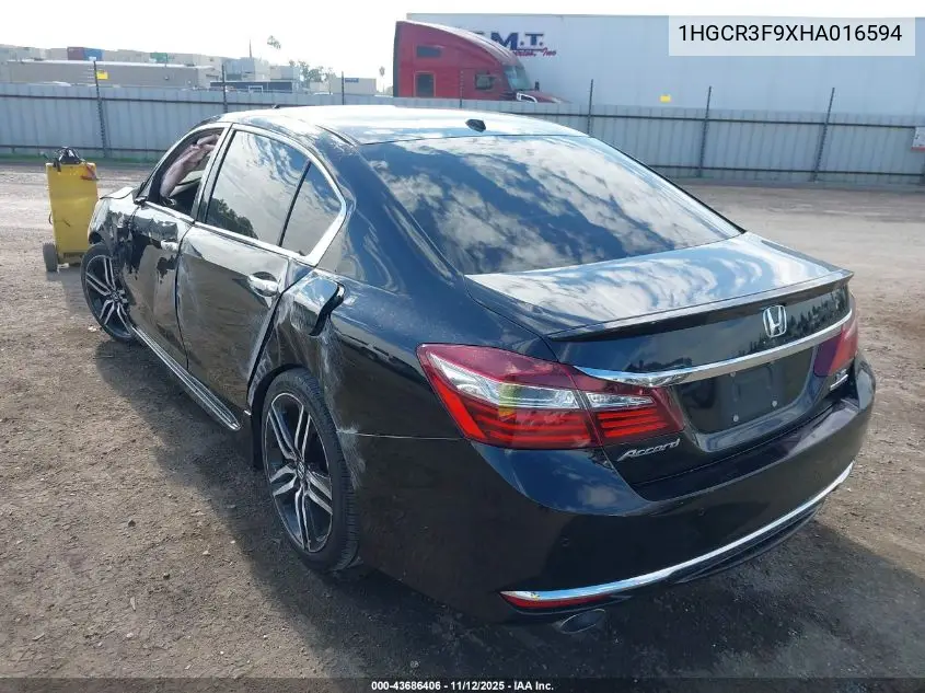 1HGCR3F9XHA016594 2017 Honda Accord Touring V6