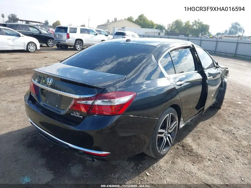 1HGCR3F9XHA016594 2017 Honda Accord Touring V6