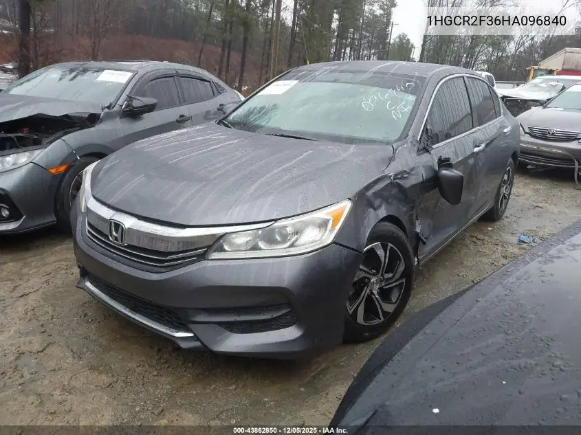 1HGCR2F36HA096840 2017 Honda Accord Lx