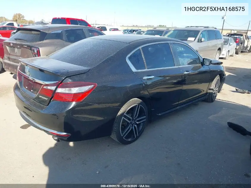 1HGCR2F5XHA168575 2017 Honda Accord Sport