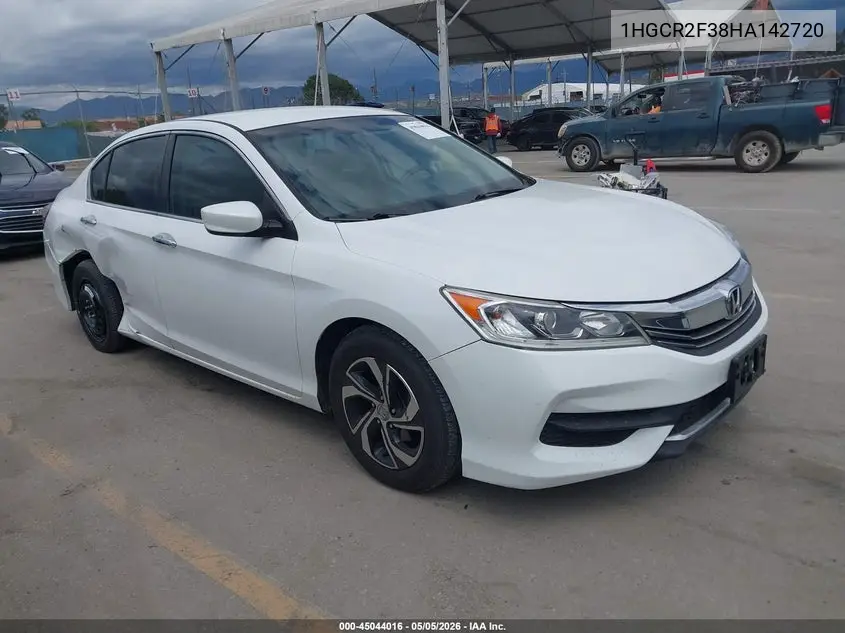 1HGCR2F38HA142720 2017 Honda Accord Lx