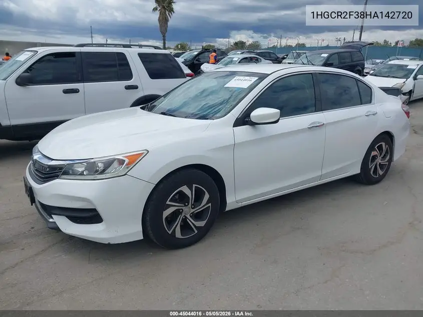 1HGCR2F38HA142720 2017 Honda Accord Lx