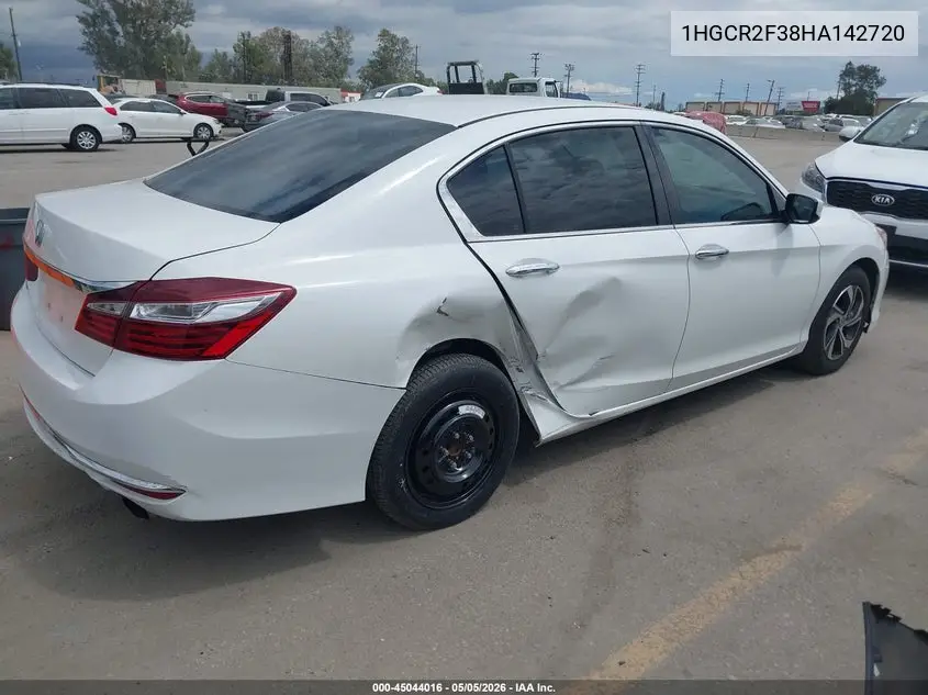 1HGCR2F38HA142720 2017 Honda Accord Lx