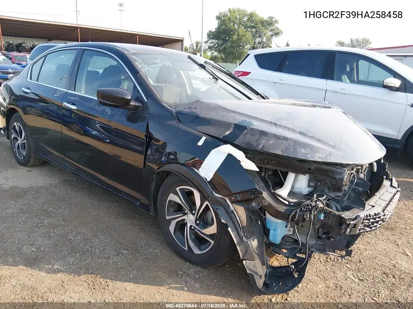 1HGCR2F39HA258458 2017 Honda Accord Lx