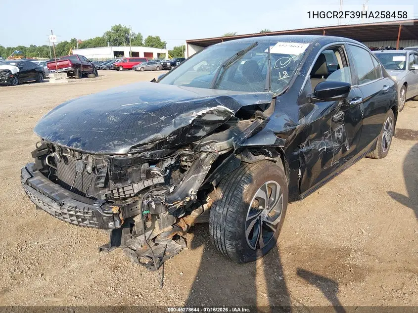 1HGCR2F39HA258458 2017 Honda Accord Lx