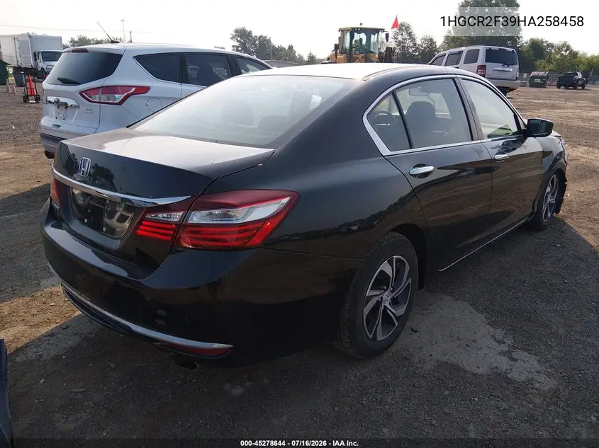 1HGCR2F39HA258458 2017 Honda Accord Lx