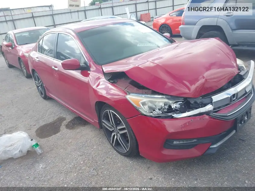 2017 Honda Accord Sport Se VIN: 1HGCR2F16HA132122 Lot: 45341241